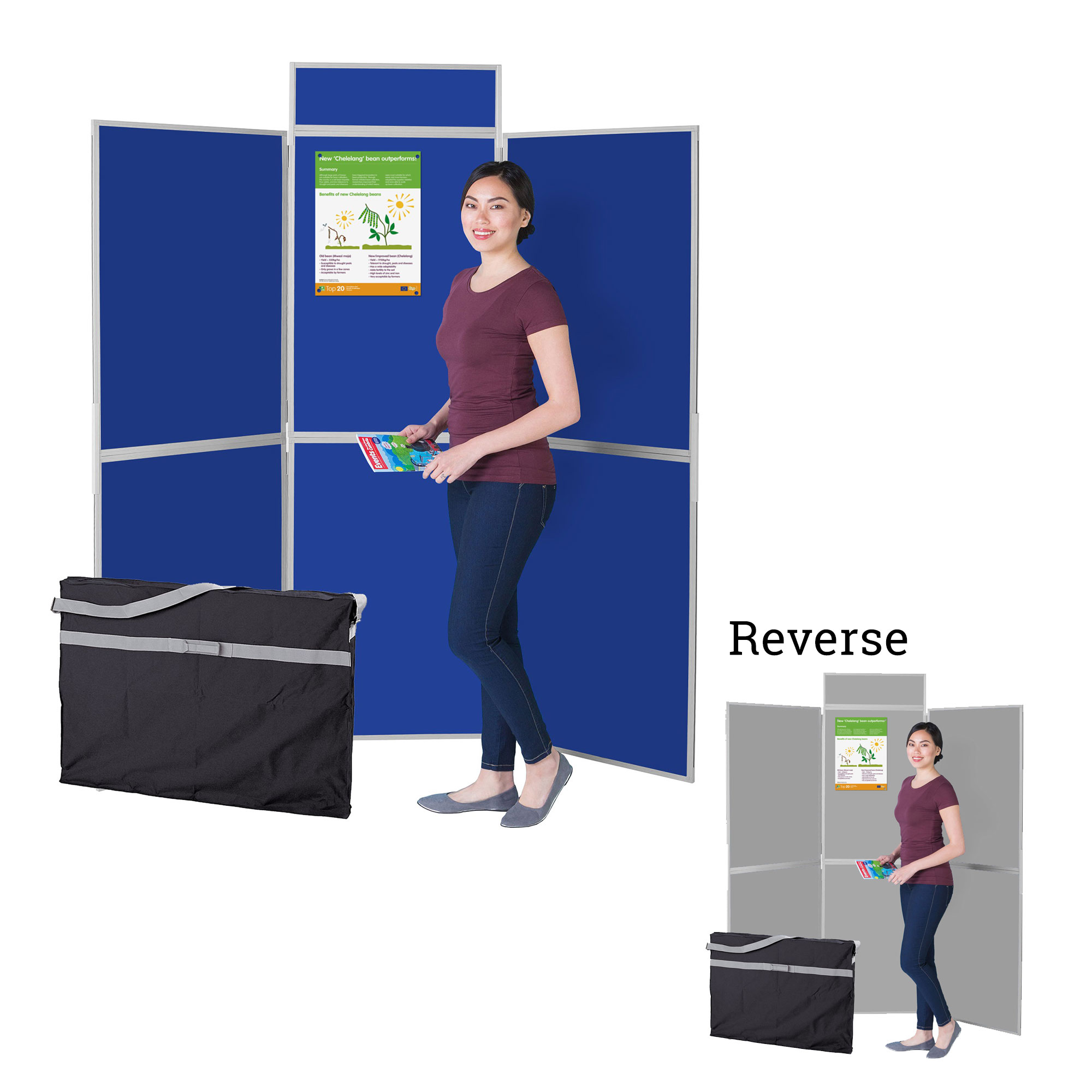 Folding 6 Panel Display Kit - Plastic Frame Folding 6 Panel Display Kit - Plastic Frame