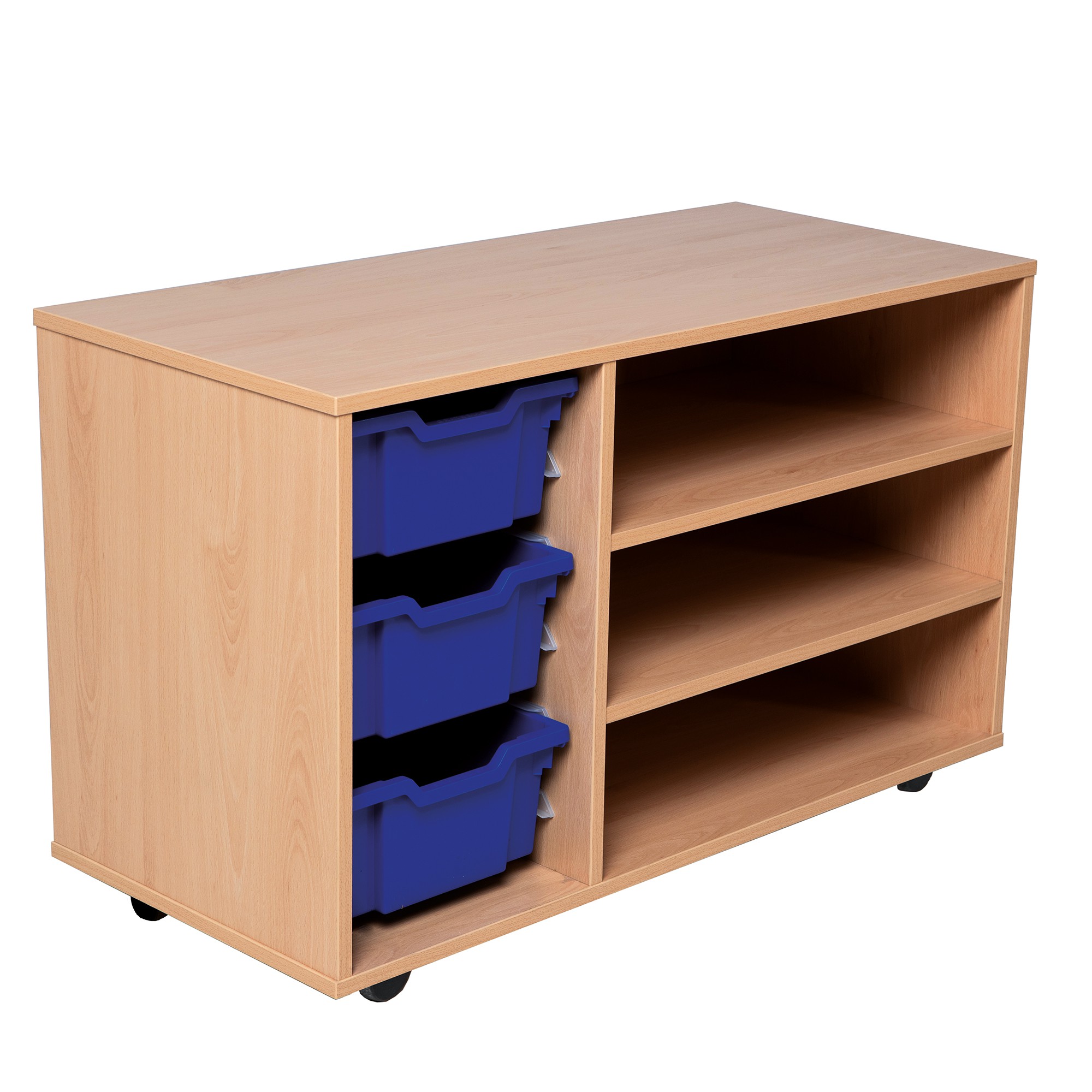 Single Column Tray Store with Shelves