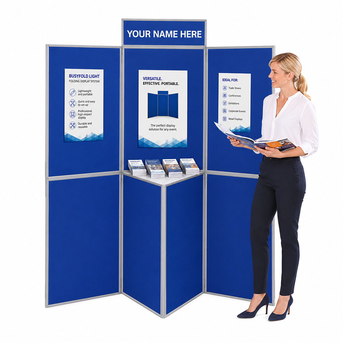 Folding 7 Panel Exhibition Display Kit - Plastic Frame