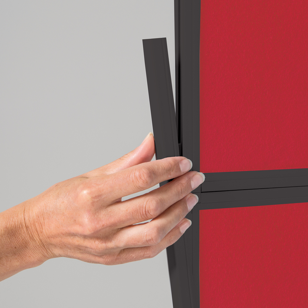 Cherry Red / Dove Grey 8 Panel Display Kit - Plastic Frame Cherry Red / Dove Grey 8 Panel Display Kit - Plastic Frame