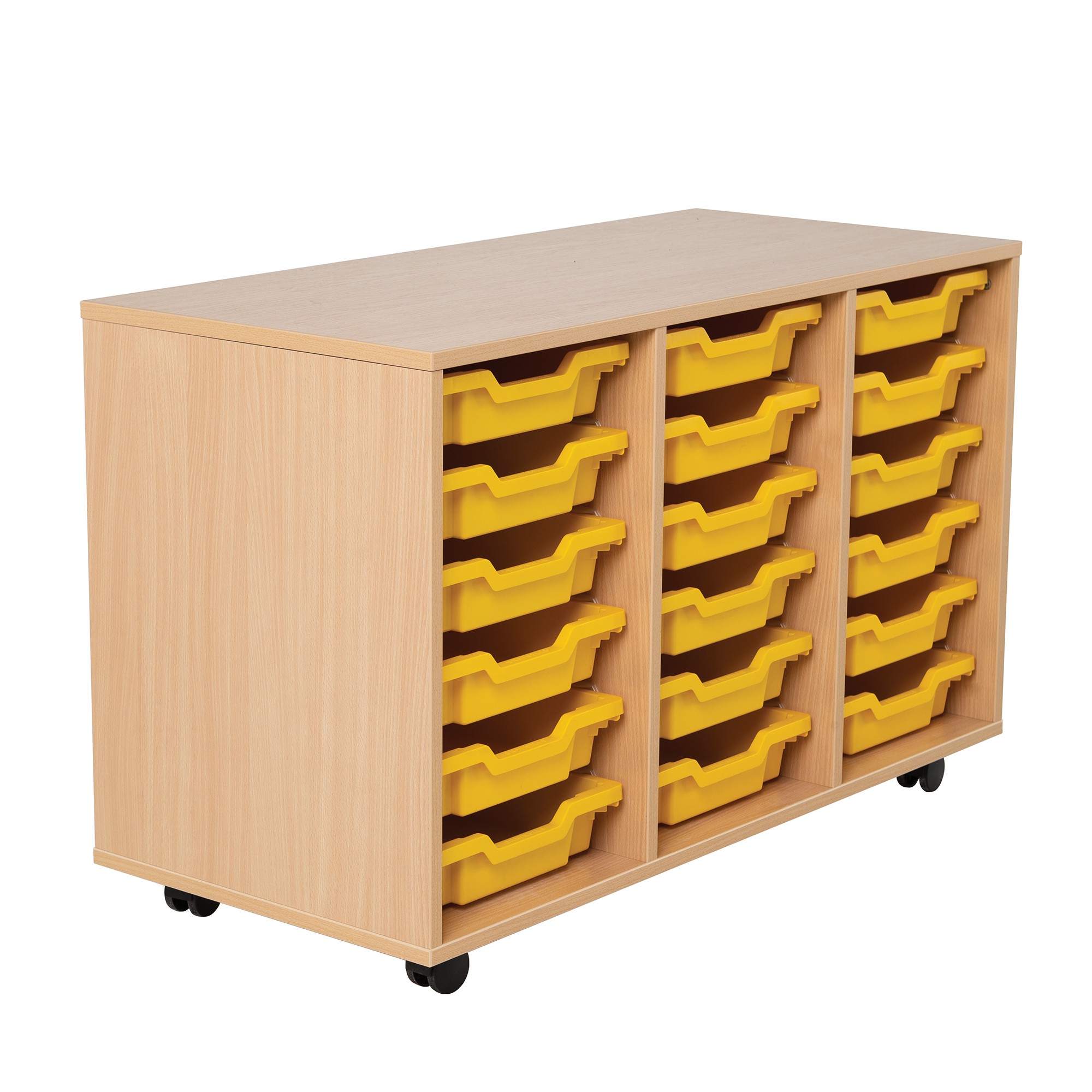 Triple Column Shallow Tray Storage Unit