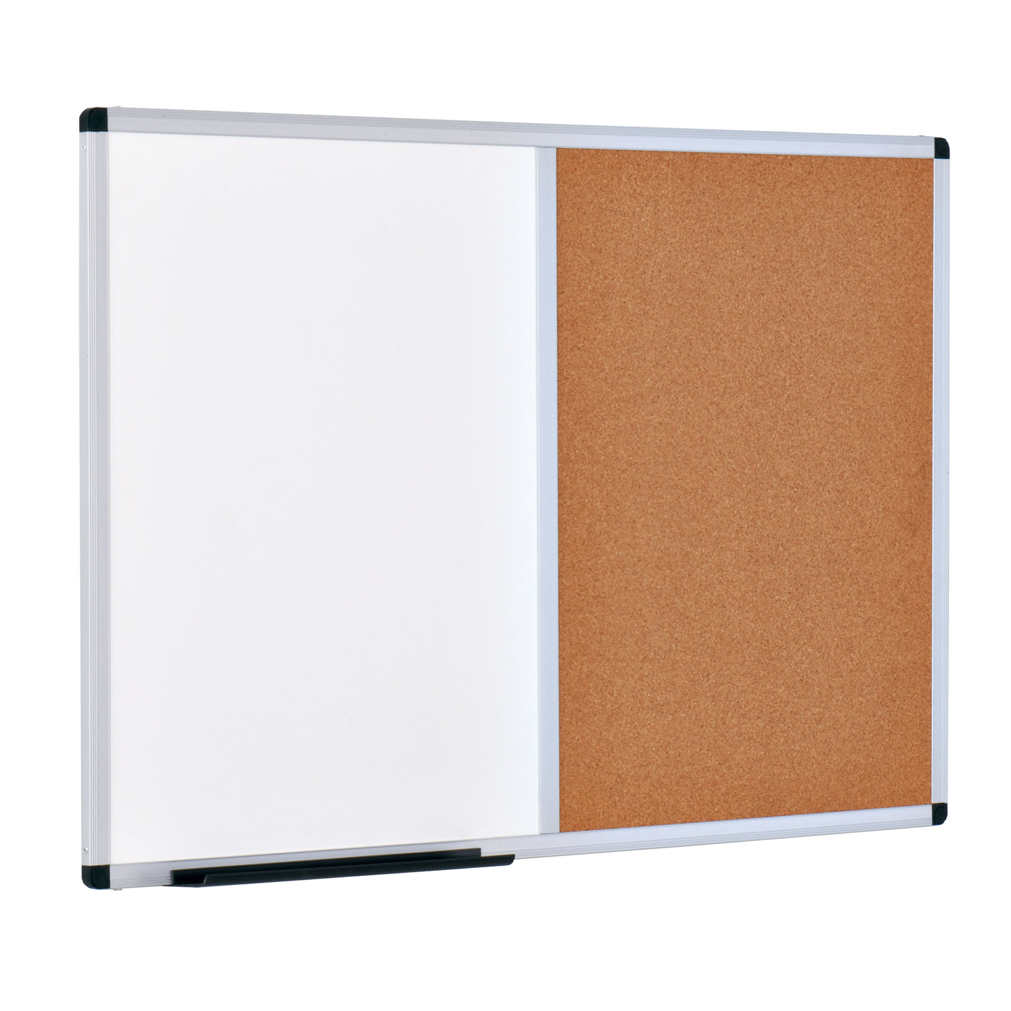Two Board Design Aluminium Framed Dual Board | (H) 90 x (W) 60cm | Cork | WN04-WN109/05
