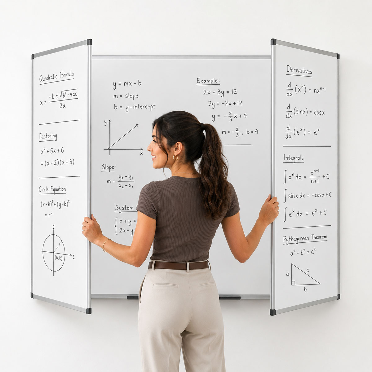 Space Saving Drywipe Confidential Magnetic Whiteboard