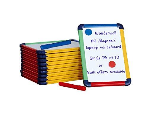 Magnetic Double Sided Laptop Whiteboard A4 - 1 pack of 10 Magnetic Double Sided Laptop Whiteboard A4 - 1 pack of 10