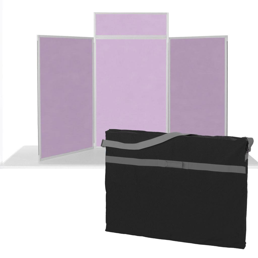 Portrait Table Top Folding Display System with Plastic Grey Frame
