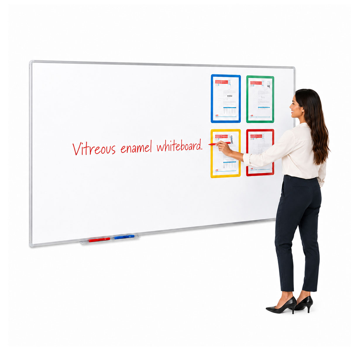 Vitreous Enamel Steel Drywipe Magnetic Whiteboard