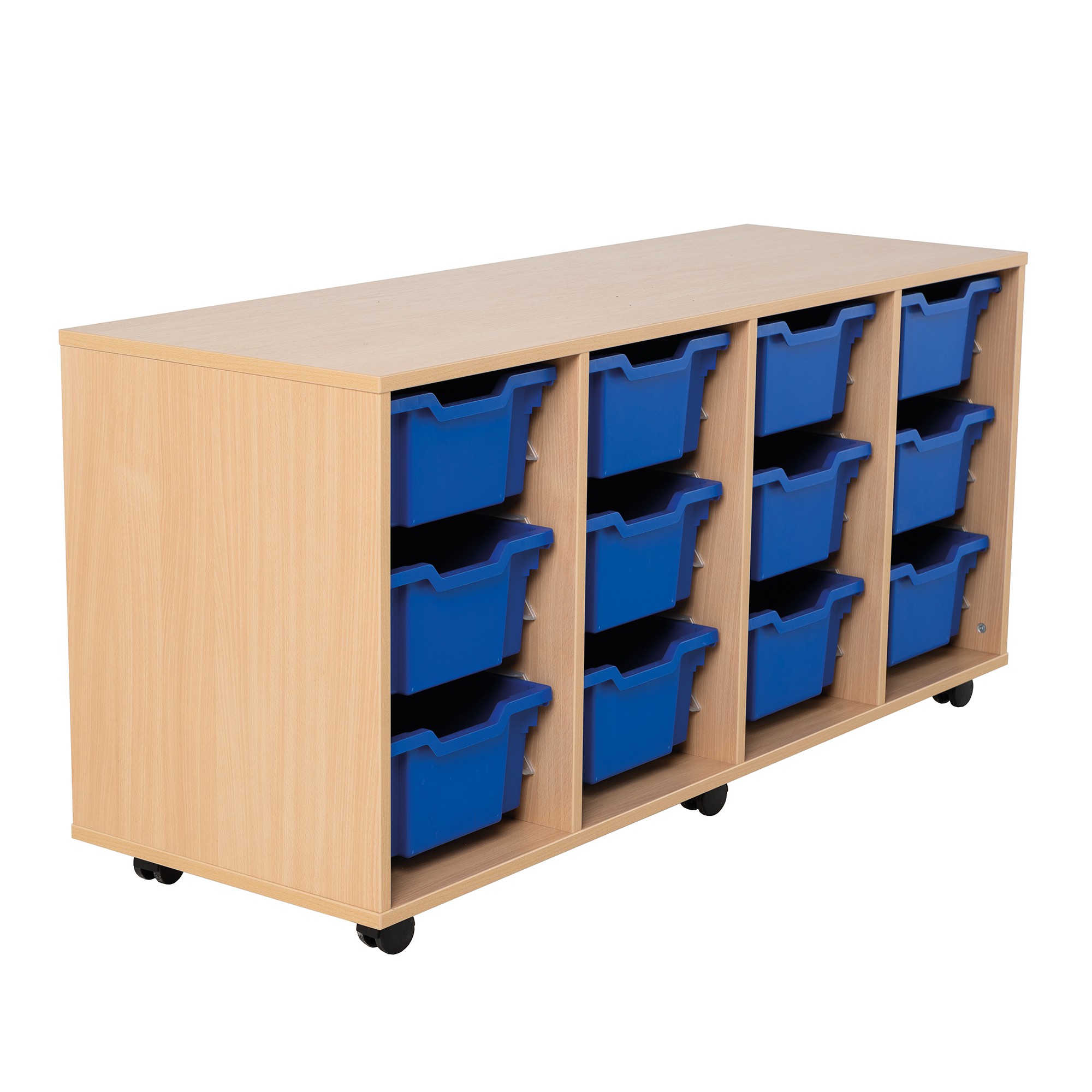 Quad Column Deep Tray Storage Unit