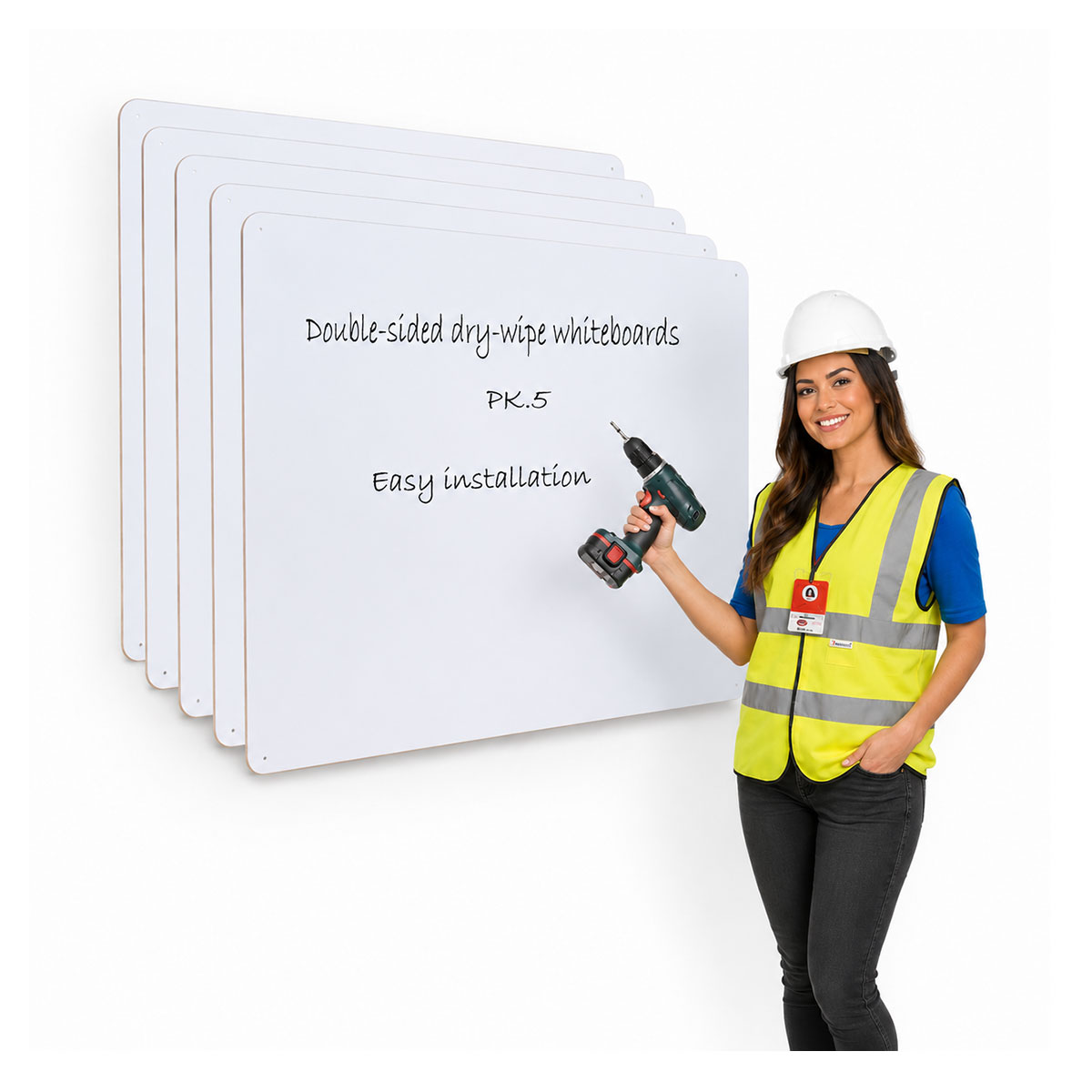 Industrial Unframed Whiteboards for Factory and Multiple Applications 