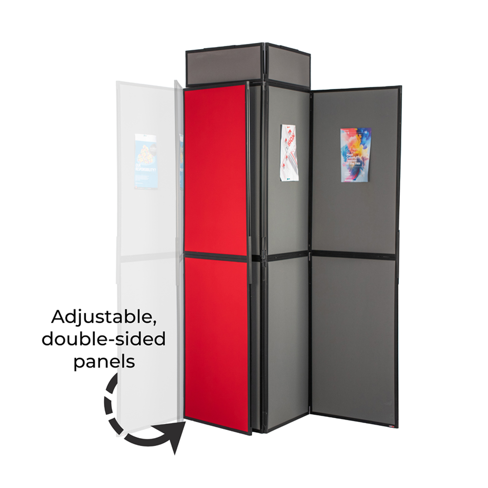 Cherry Red / Dove Grey 8 Panel Display Kit - Plastic Frame Cherry Red / Dove Grey 8 Panel Display Kit - Plastic Frame