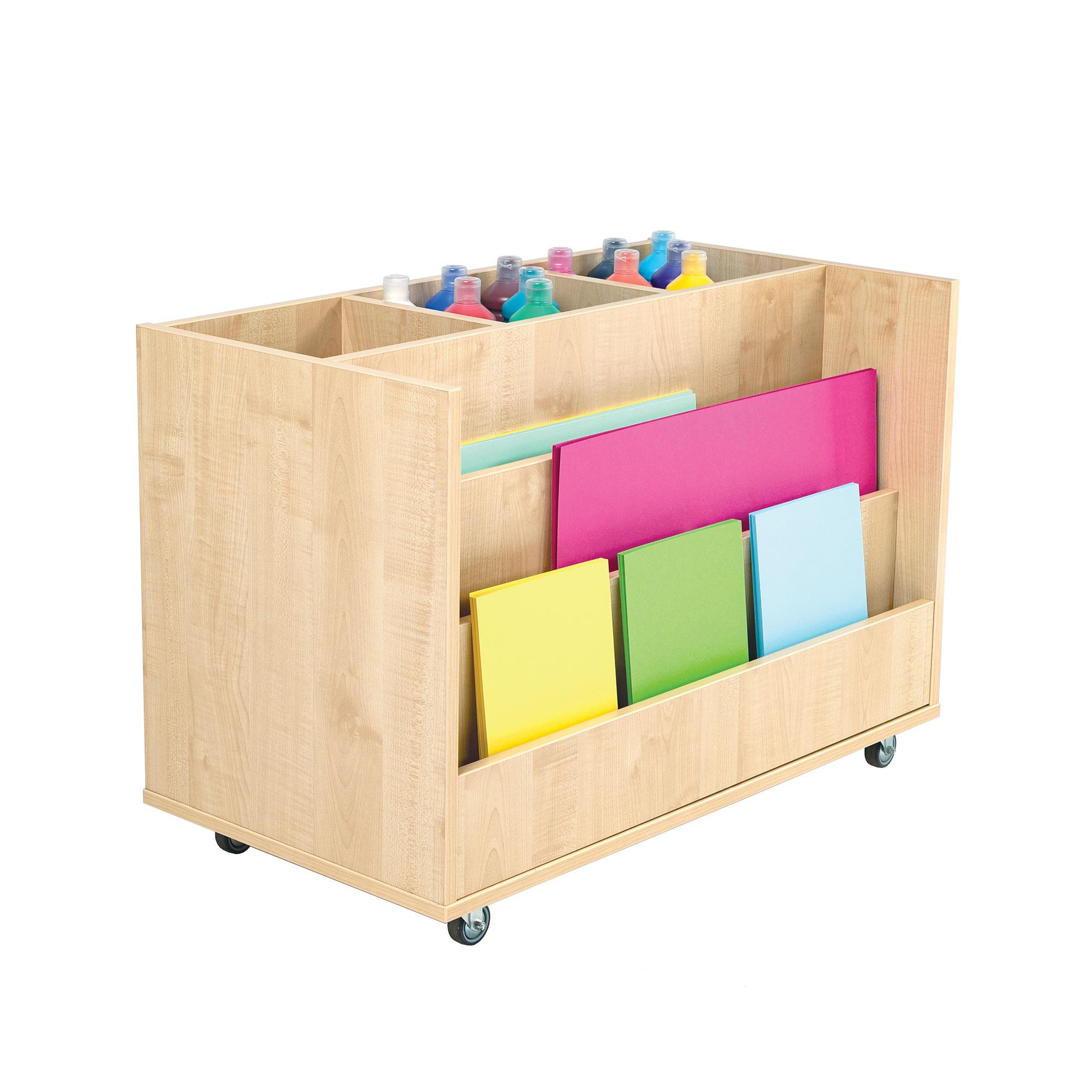 Details about   Wonderwall EYFS Slimline Kinderbox Mobile Book Toy Storage Trolley For Kids 