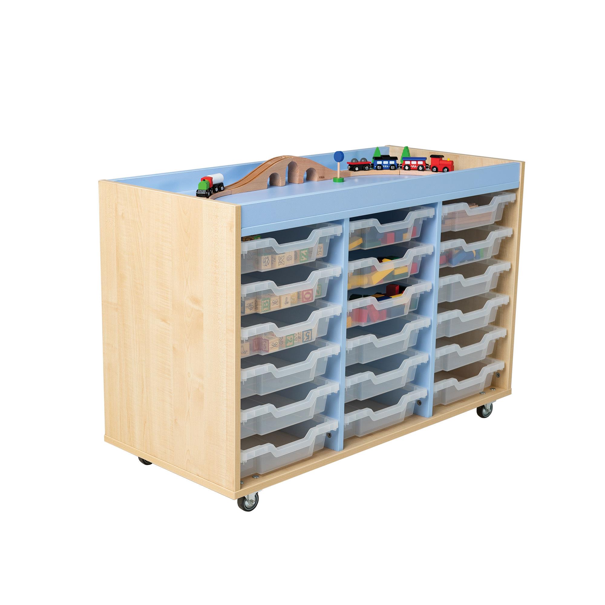 TruBlue Childrens Tray Storage - 18 Shallow Trays