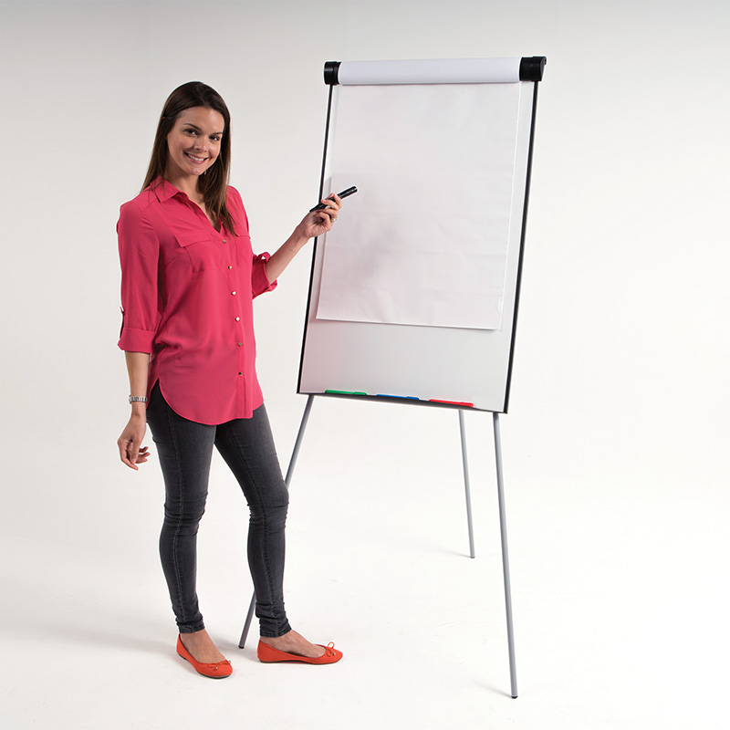 Deluxe Magnetic Tripod Flipchart Easel
