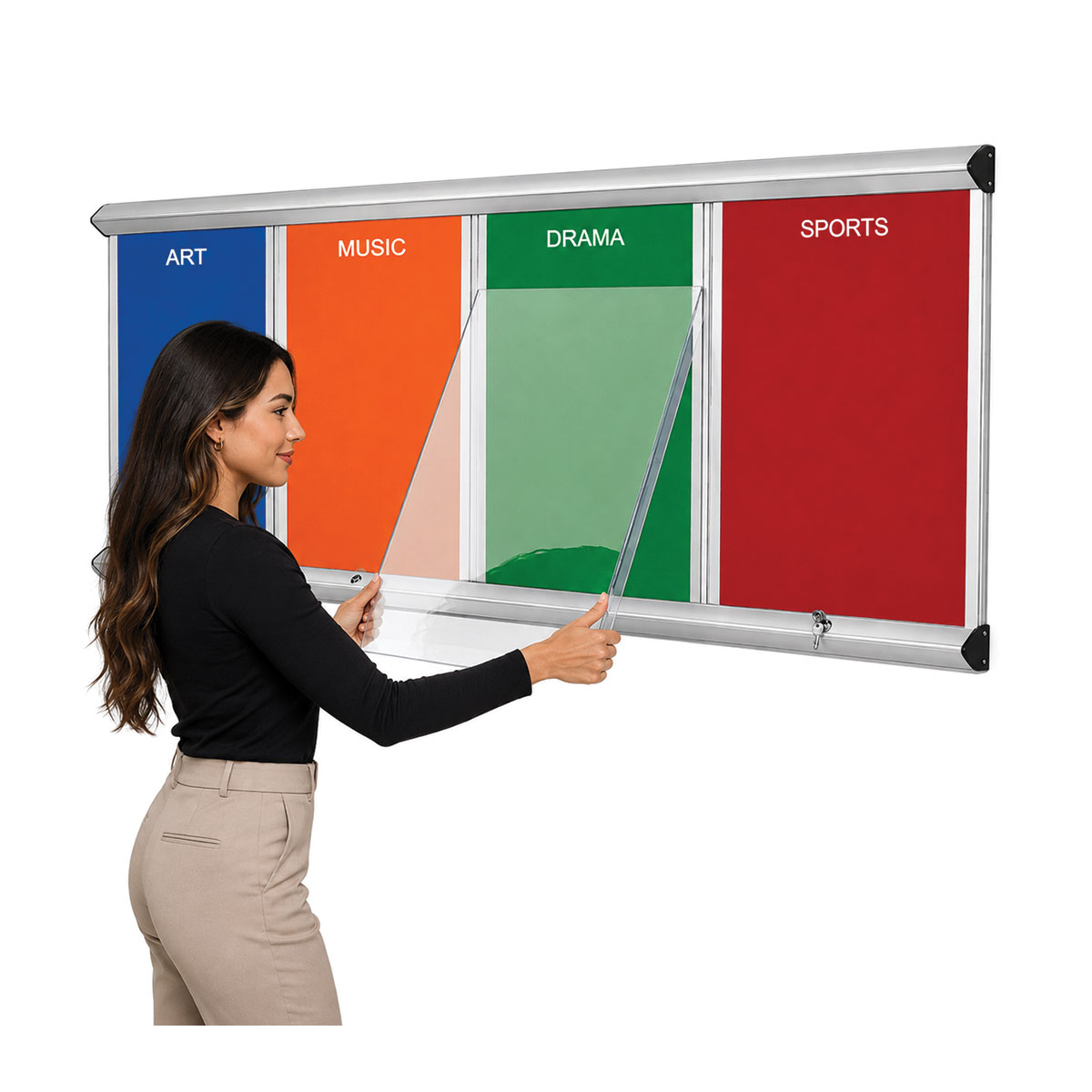 Firewall® Multi-Bank Covered Noticeboard