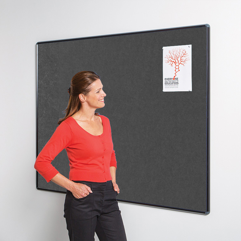 Firewall® Premier Noticeboard with Aluminium Coloured Frame 