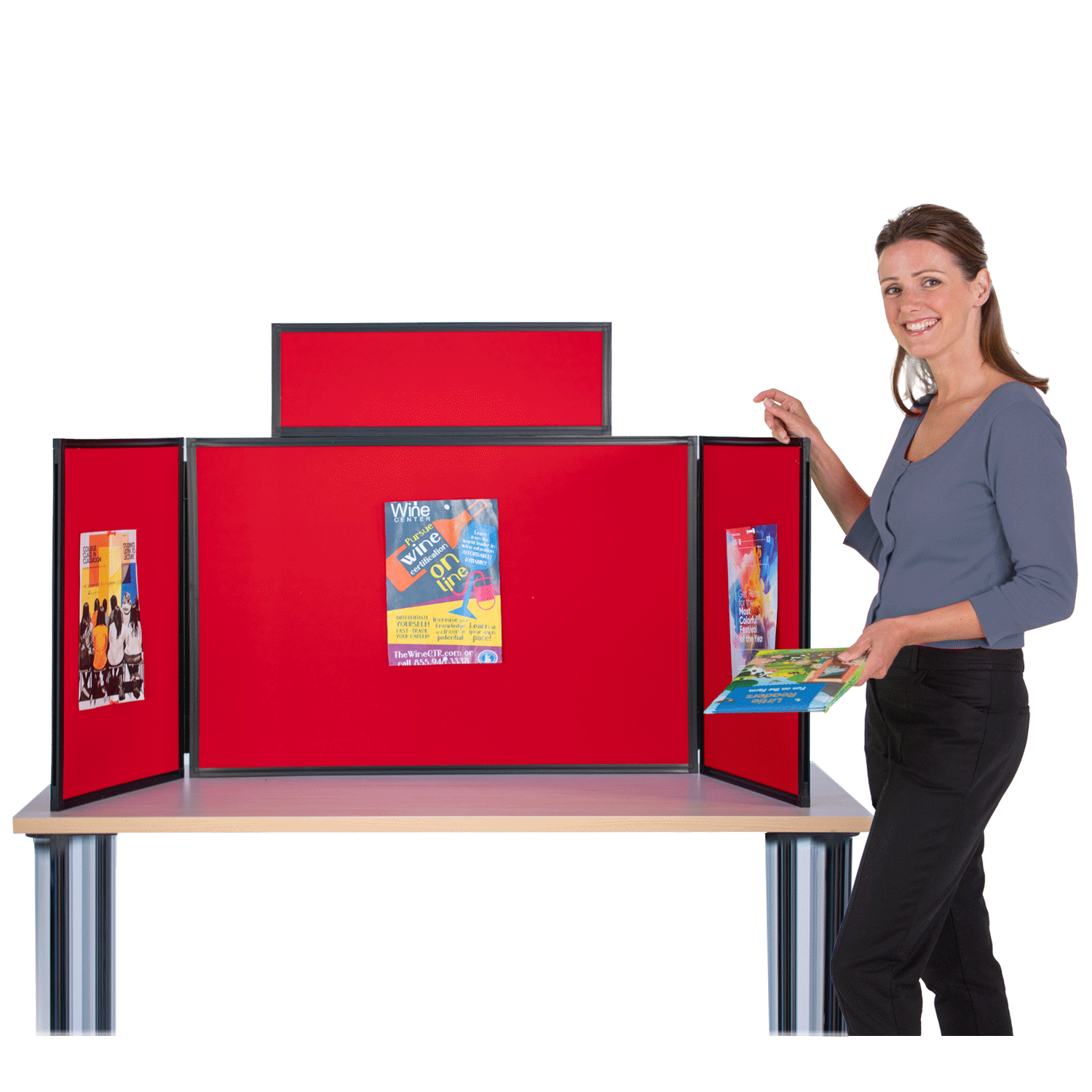 Landscape Tabletop Display Kit Cherry Red / Dove Grey Landscape Tabletop Display Kit Cherry Red / Dove Grey