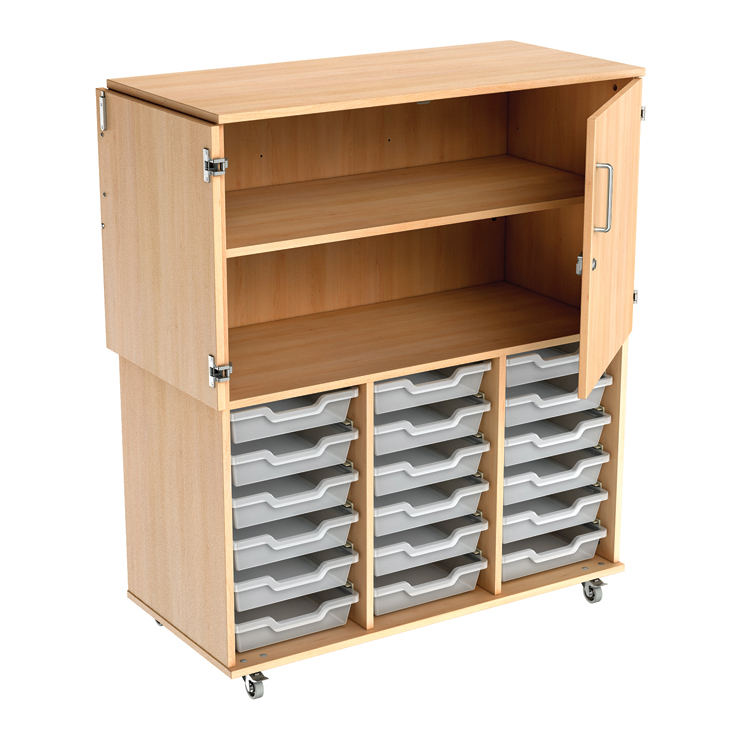 Medium Cabinet with Shallow Trays and Doors Medium Cabinet with Shallow Trays and Doors