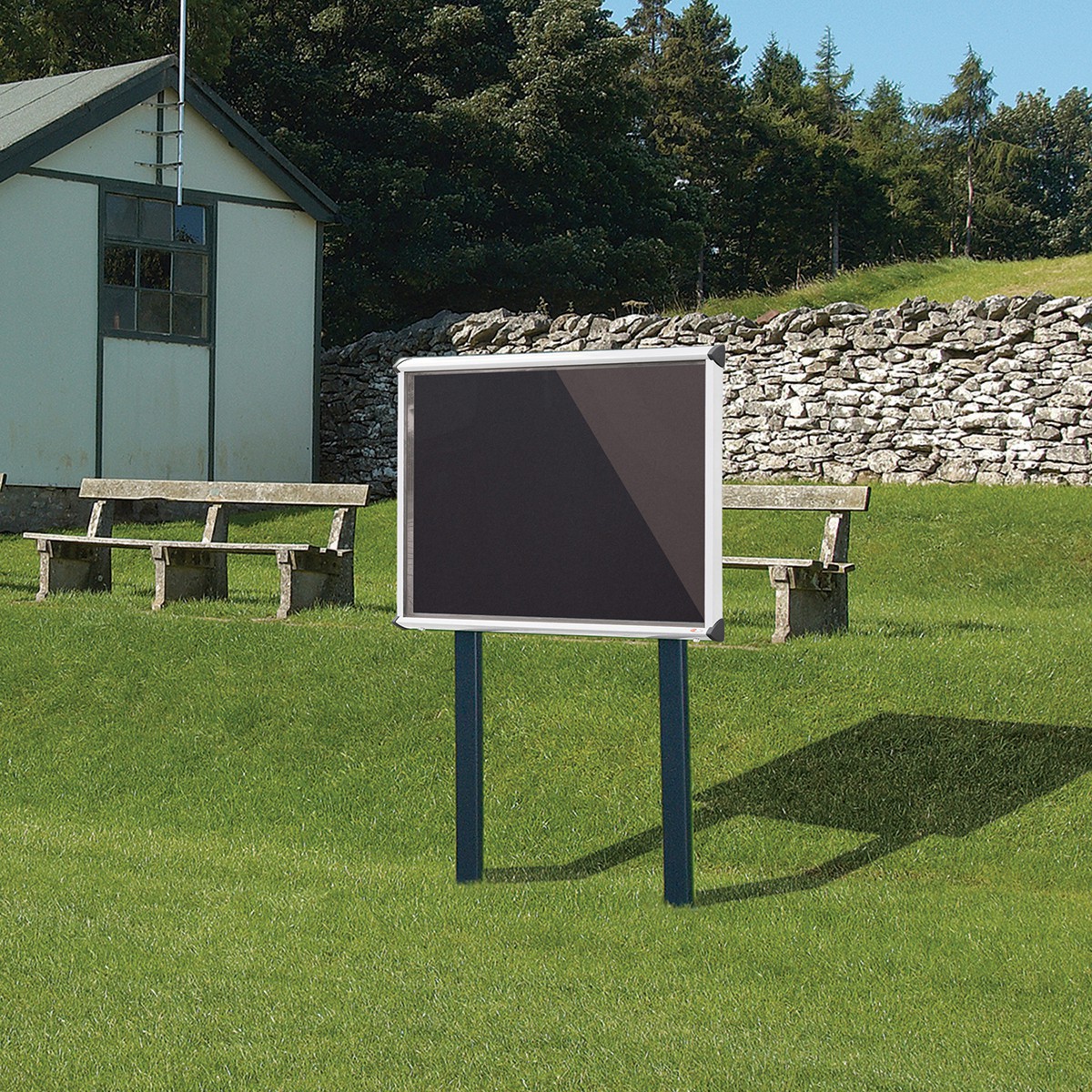 Post Mounted Outdoor Lockable Noticeboard