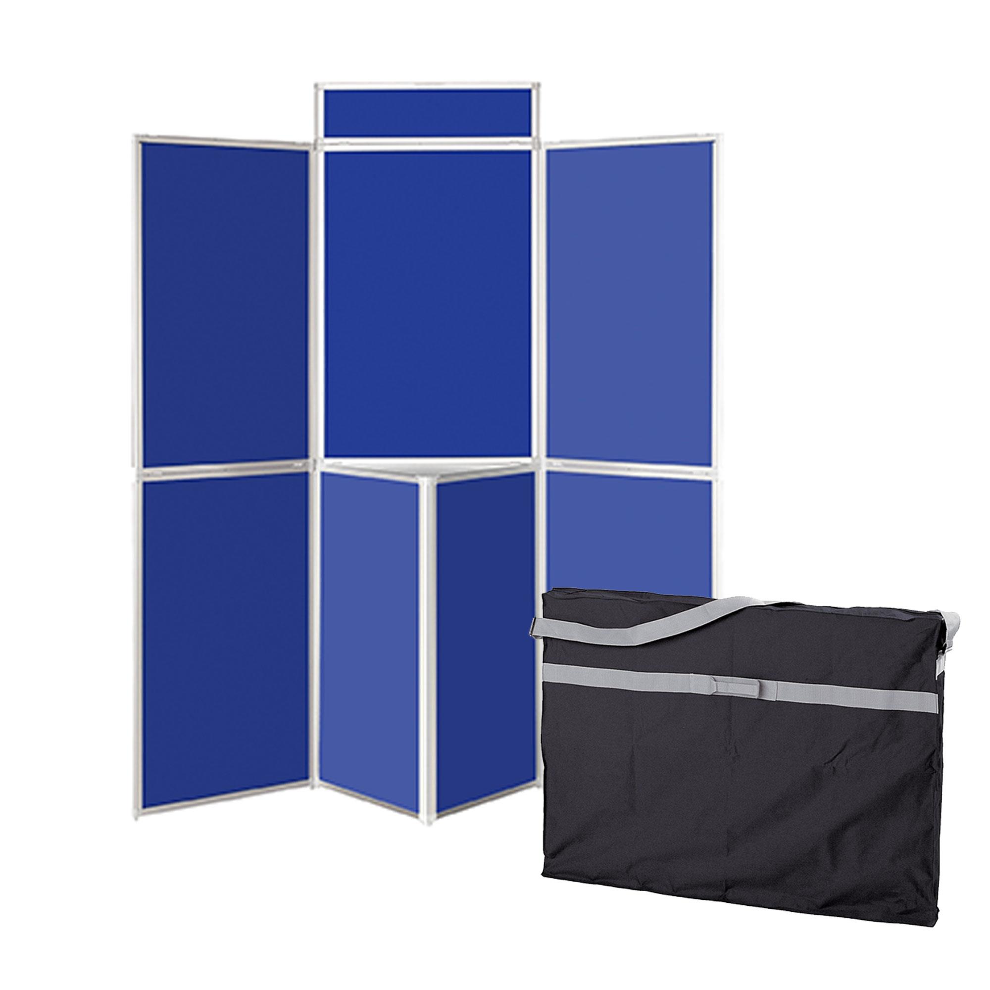Jumbo 7-Panel Folding Exhibition Display Kit with Plinth - Aluminium Frame