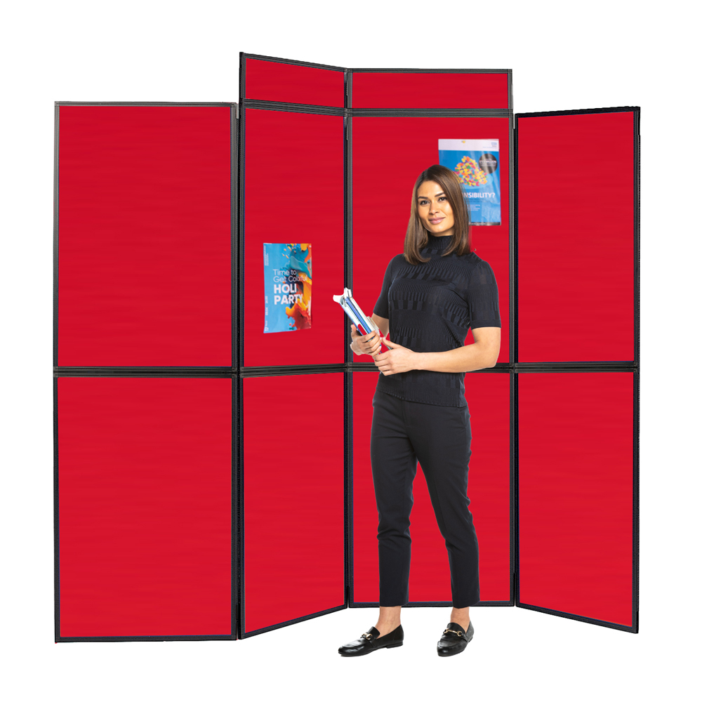 Cherry Red / Dove Grey 8 Panel Display Kit - Plastic Frame Cherry Red / Dove Grey 8 Panel Display Kit - Plastic Frame