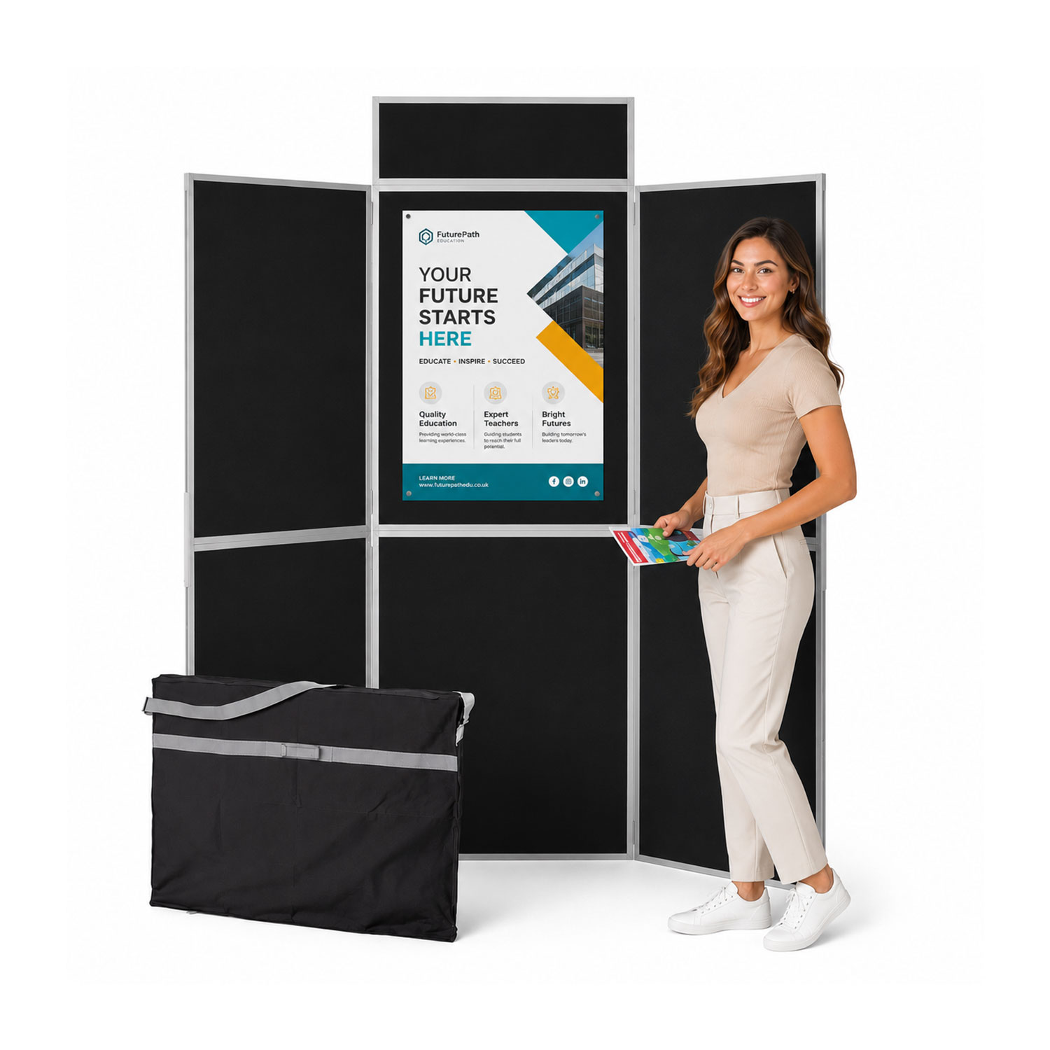Folding 6 Panel Display Kit - Plastic Frame