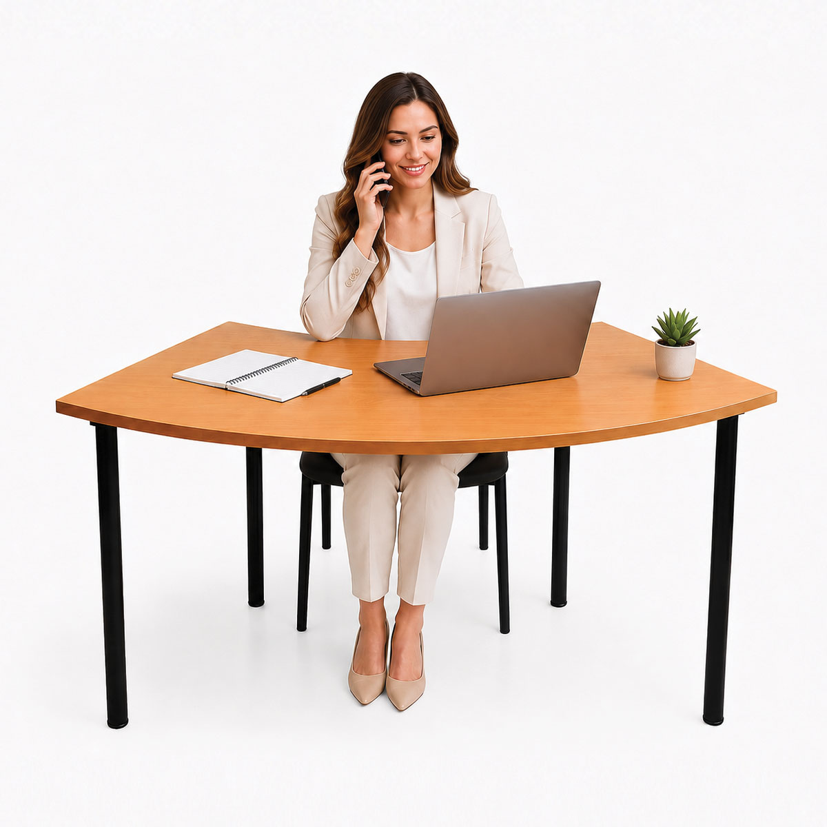Easy-fold 60° Segment Table - Beech