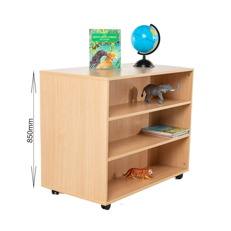 Double-Sided School Mobile Bookshelves Unit