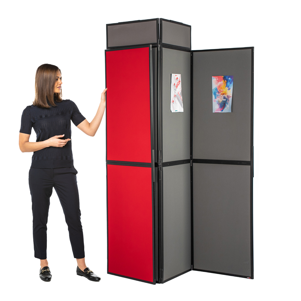 Cherry Red / Dove Grey 8 Panel Display Kit - Plastic Frame Cherry Red / Dove Grey 8 Panel Display Kit - Plastic Frame