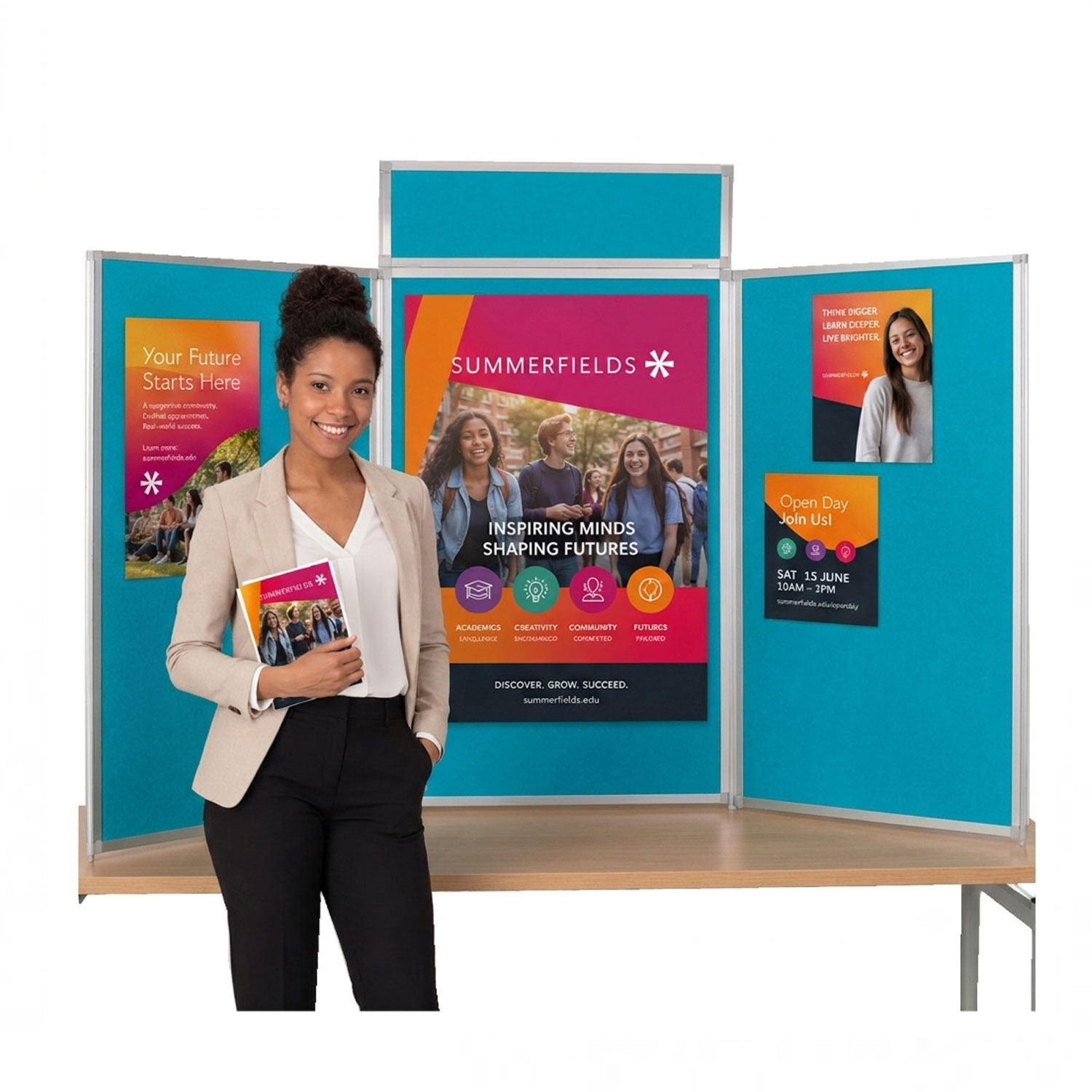 Jumbo Aluminium Frame Table Top Folding Display System 