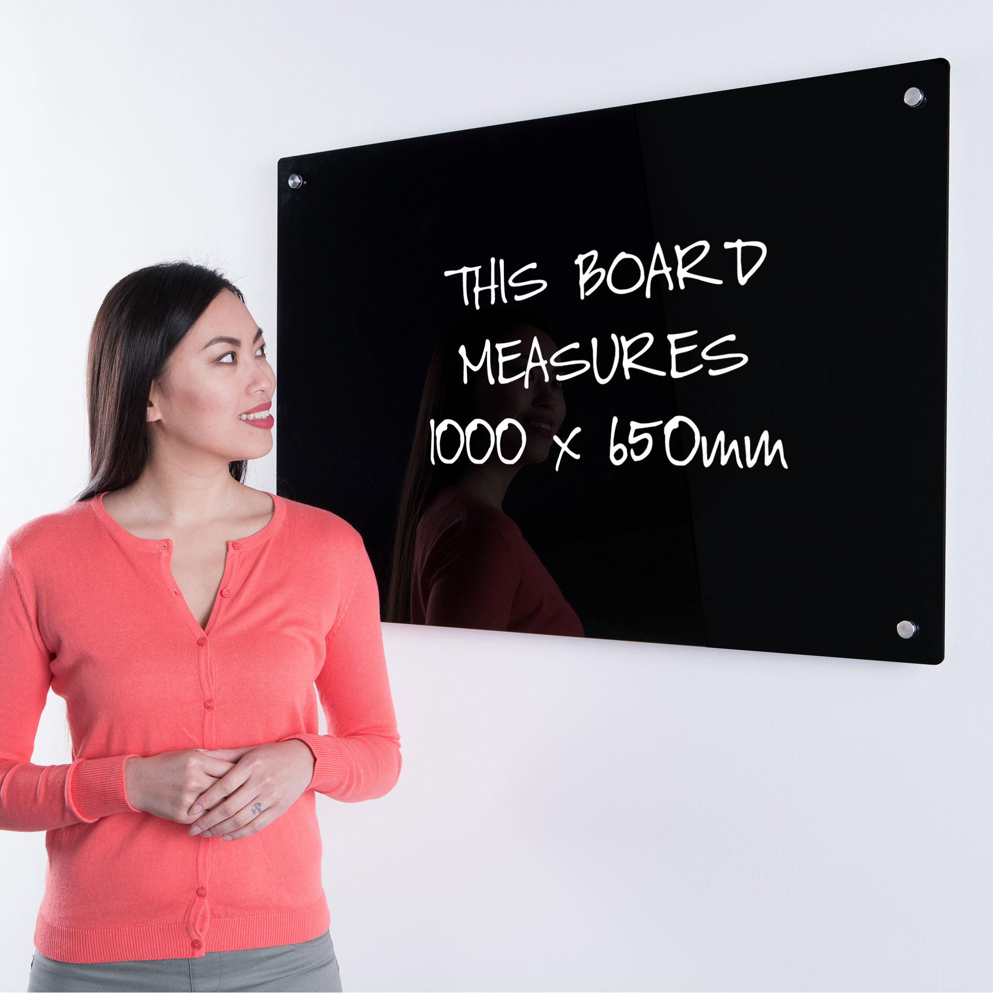 Black Glass Magnetic Whiteboard Black Glass Magnetic Whiteboard