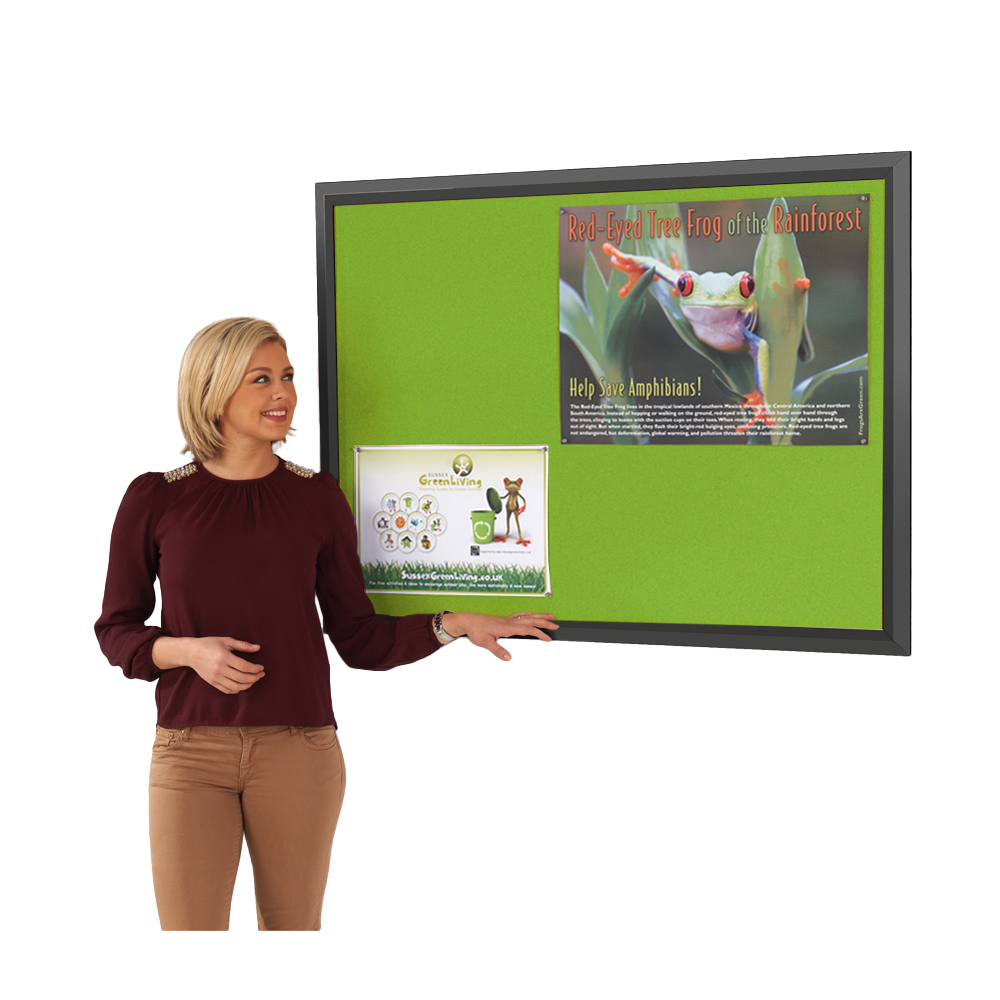 Eco- Friendly Loop Nylon Black Frame Noticeboard 
