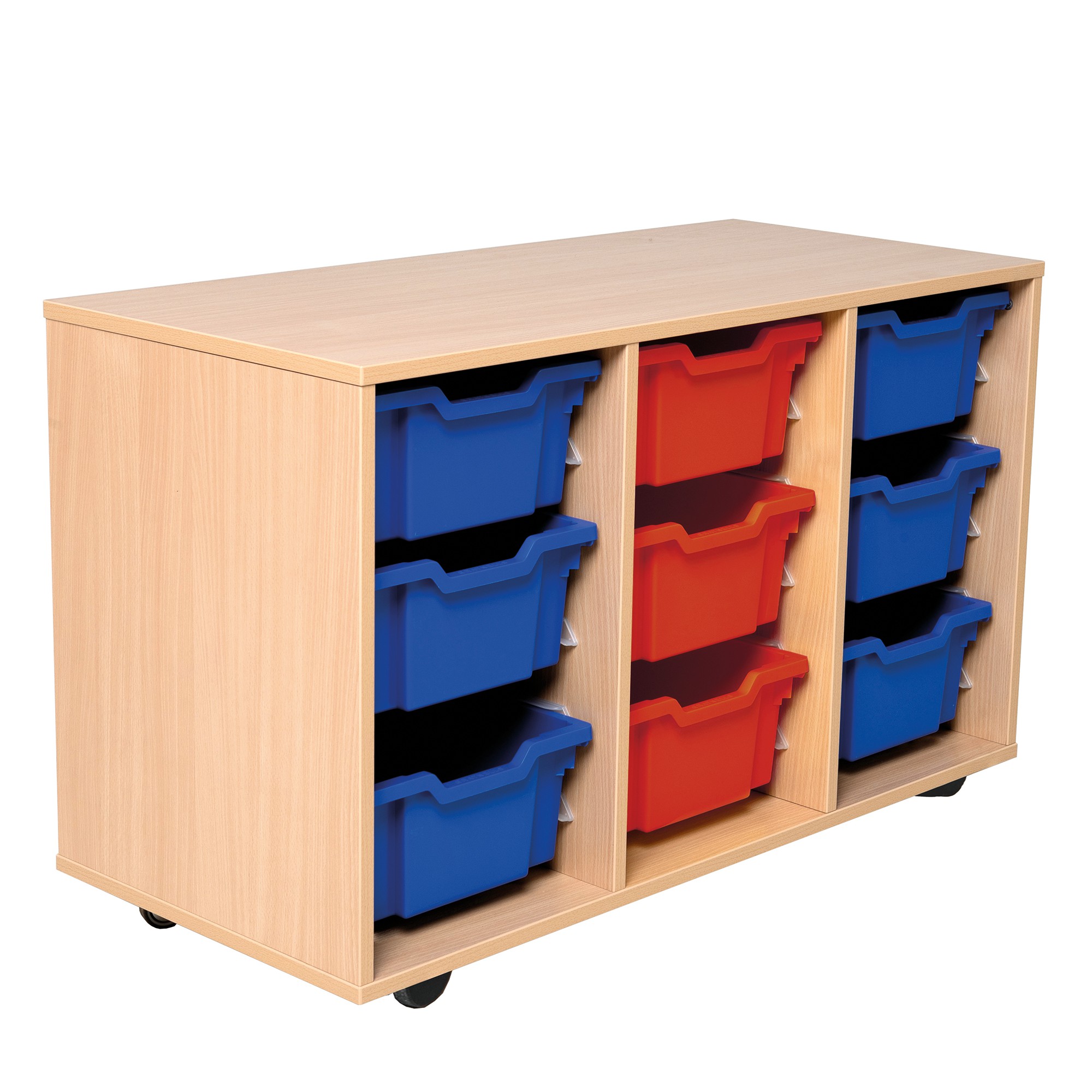Triple Column Deep Tray Storage Unit 