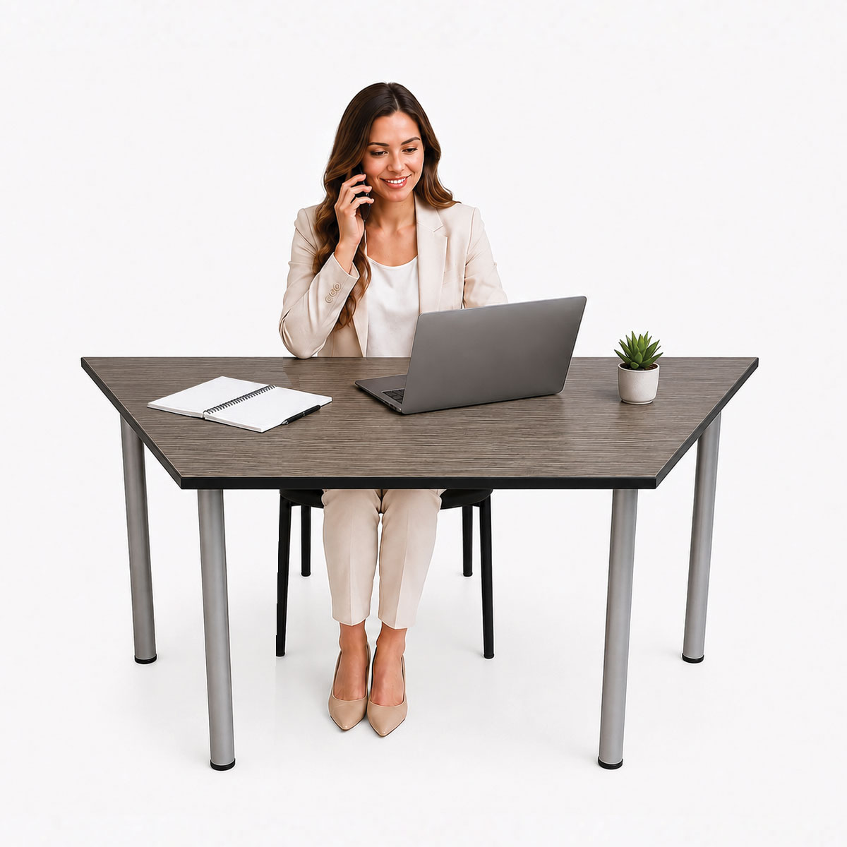 Easy-fold Trapezoid Table - Anthracite 