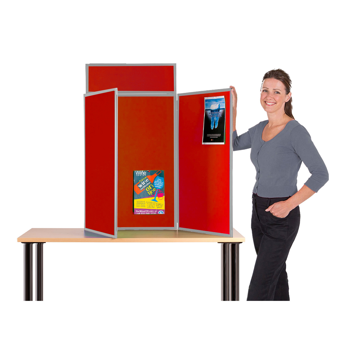 Classic Portrait Tabletop Folding Display Kit - Plastic Frame