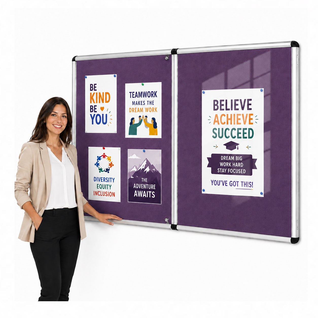 Firewall® Premier Tamperproof Noticeboard - Side Hinged
