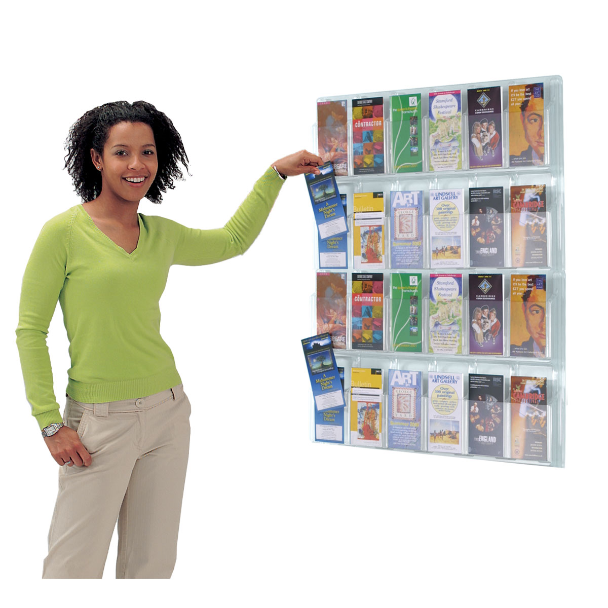 Crystal Clear Wall Mounted Leaflet Dispensers