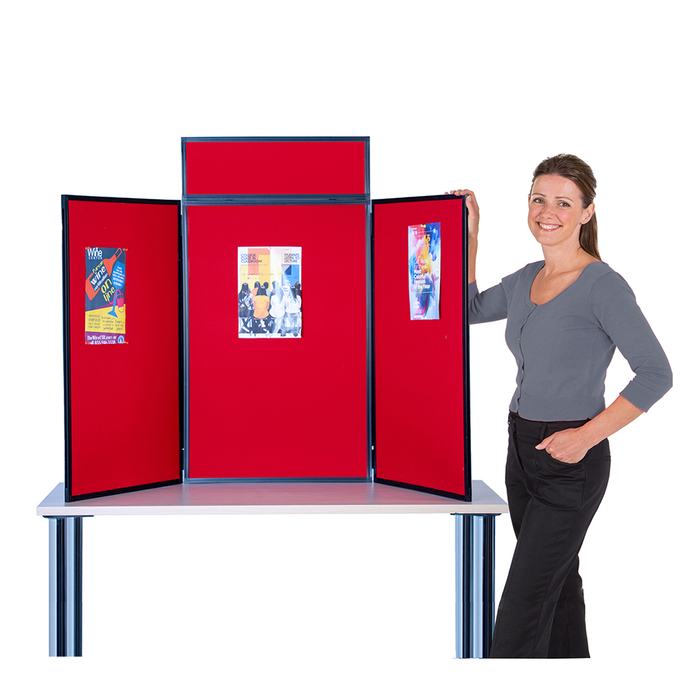 Portrait Tabletop Display Kit Cherry Red / Dove Grey 