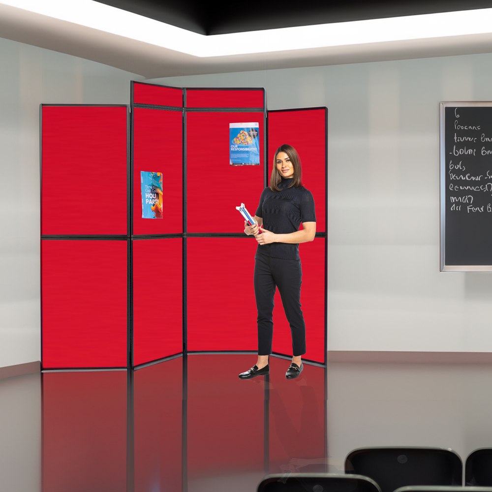 Cherry Red / Dove Grey 8 Panel Display Kit - Plastic Frame Cherry Red / Dove Grey 8 Panel Display Kit - Plastic Frame