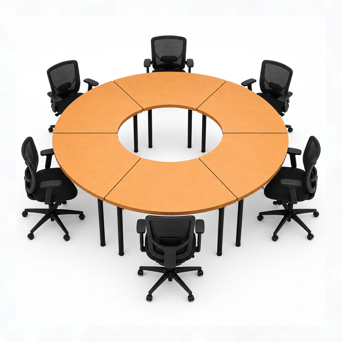 Easy-fold 60° Segment Table - Beech