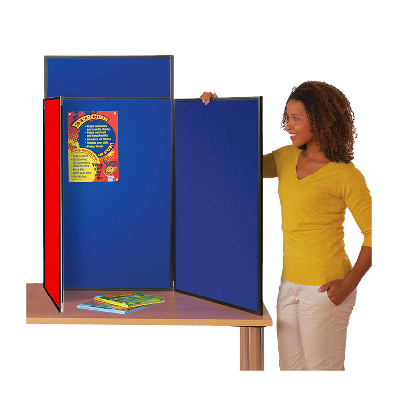 Portrait Tabletop Display Kit Cherry Red / Royal Blue