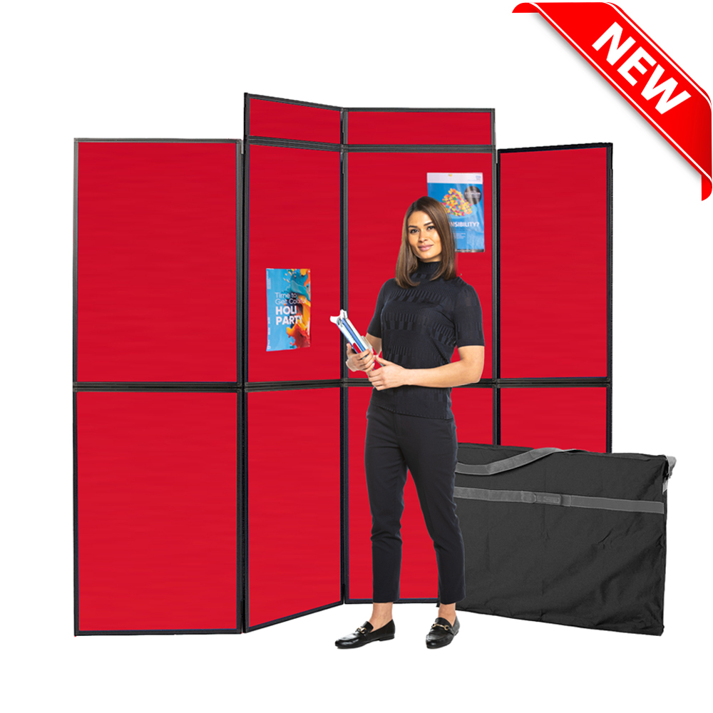 Cherry Red / Dove Grey 8 Panel Display Kit - Plastic Frame Cherry Red / Dove Grey 8 Panel Display Kit - Plastic Frame