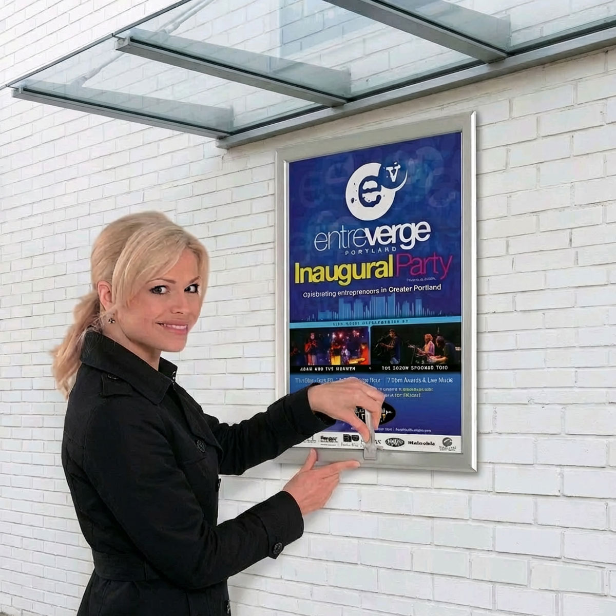 External Weatherproof Security Poster Frame