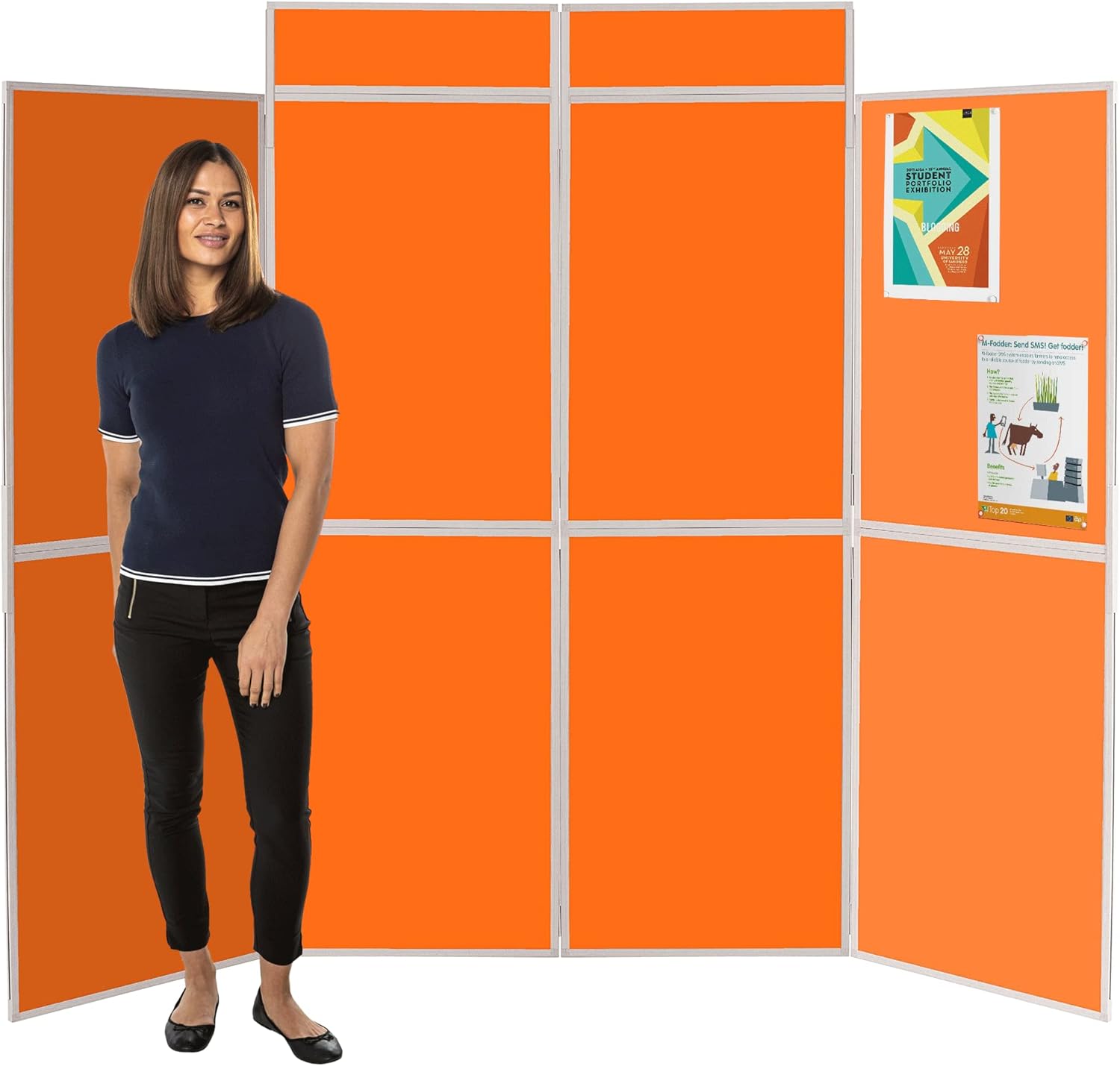 Folding 8 Panel Exhibition Display Kit - Plastic Frame