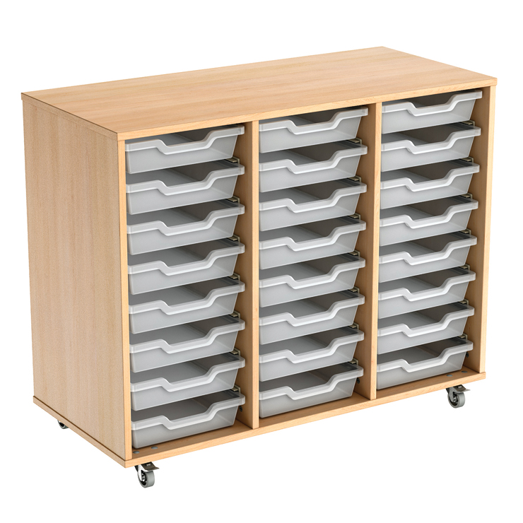 School Tray Storage - 24 Shallow Trays