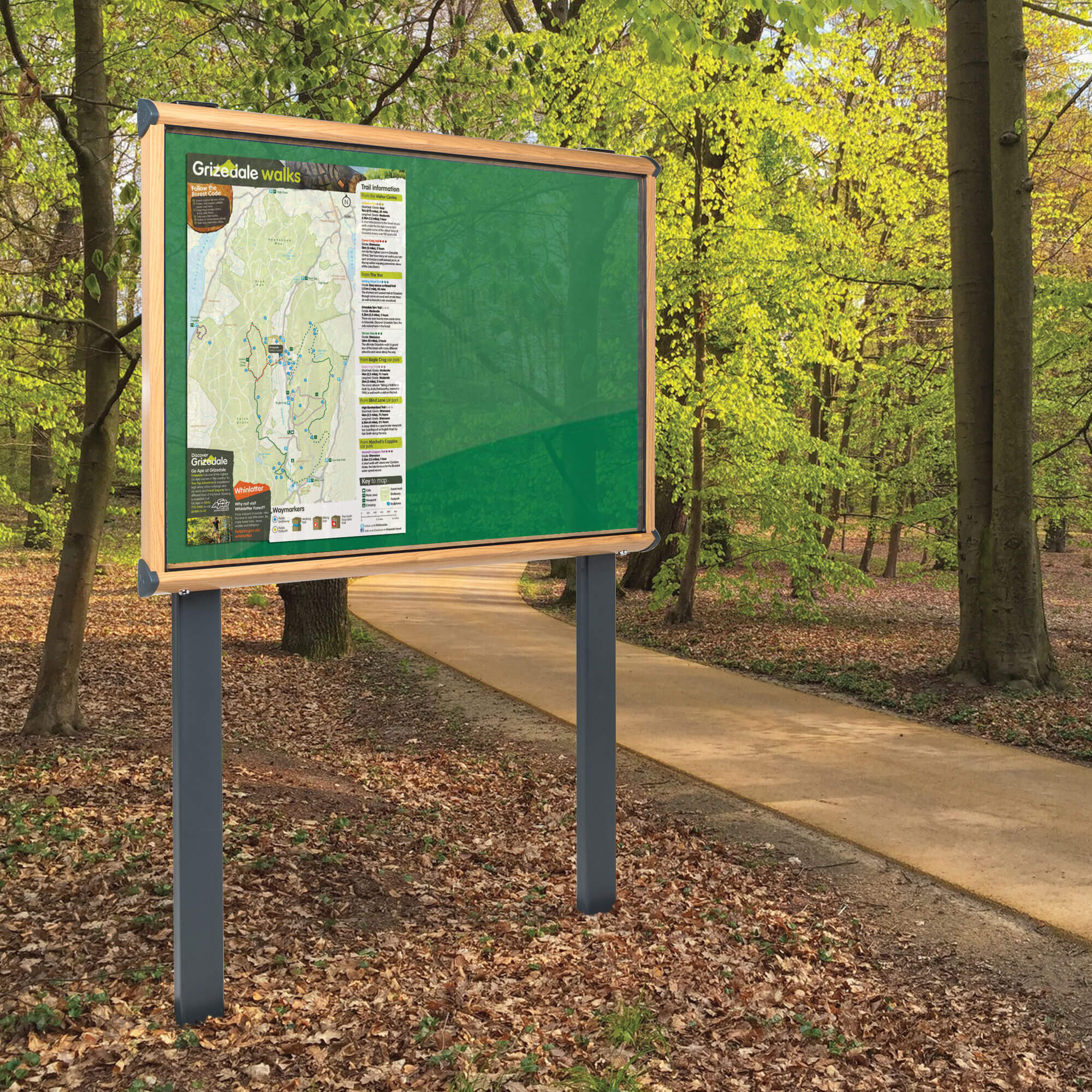 Post Mounted Outdoor Lockable Noticeboard Post Mounted Outdoor Lockable Noticeboard