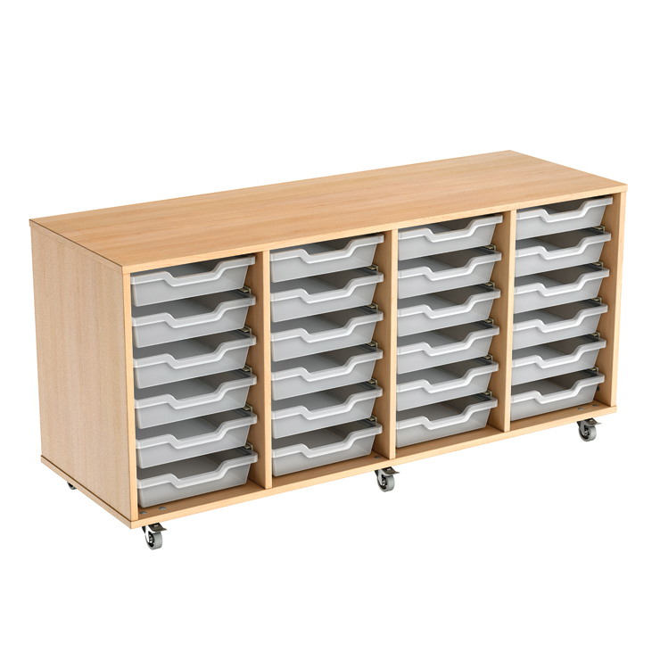 School Tray Storage - 24 Shallow Trays