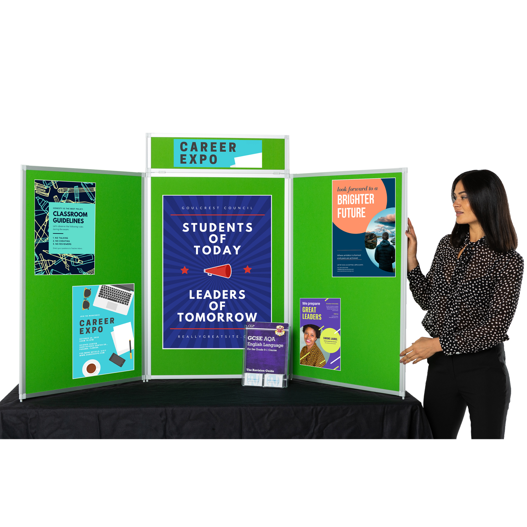 Heavy Duty Table Top Folding Display System - Aluminium Frame