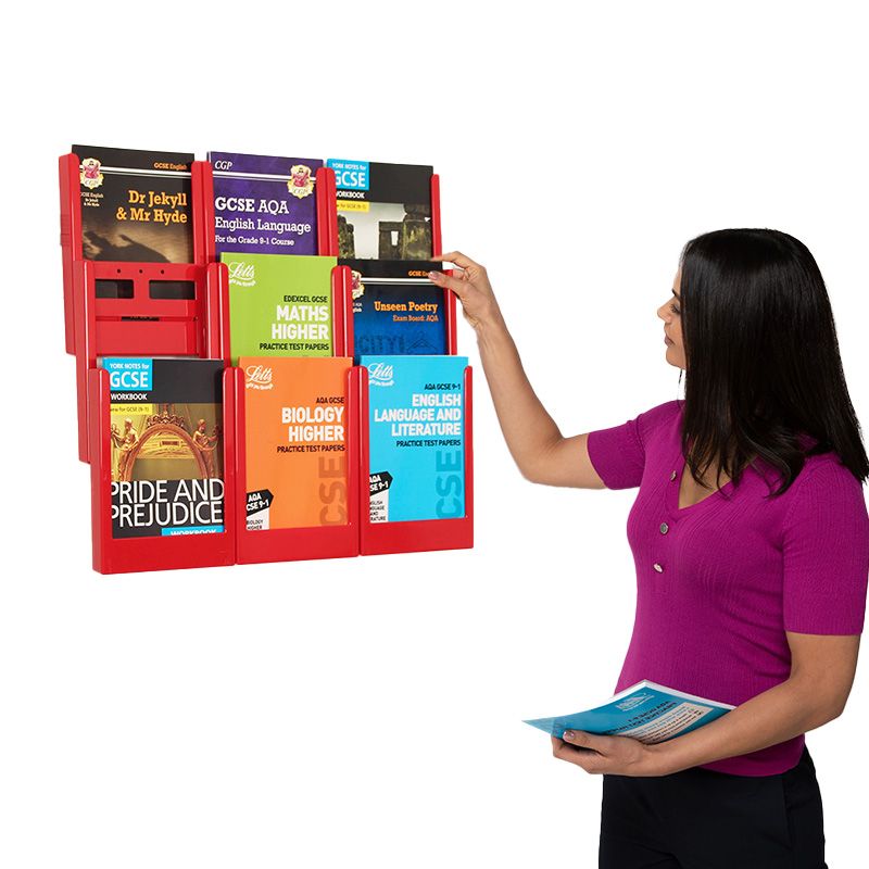 Expanda-Stand™ Leaflet Display - Coloured Pockets | Style 9 - 9 x A4 ...