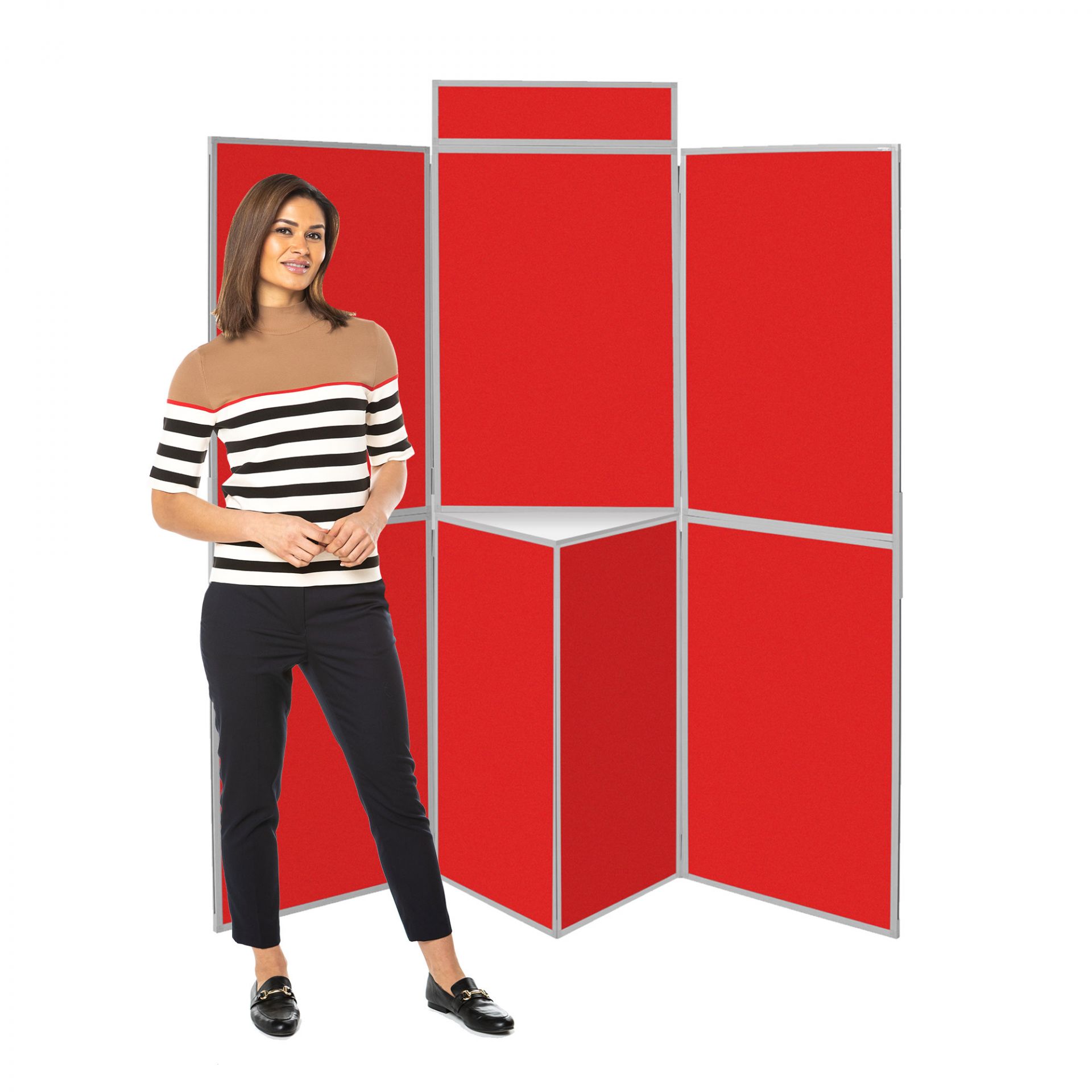 Folding 7 Panel Exhibition Display Kit Plastic Frame Wonderwall